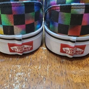 Vans iridescent check slip on 500714